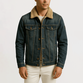 Jaqueta Jeans Masculina Acolchoada